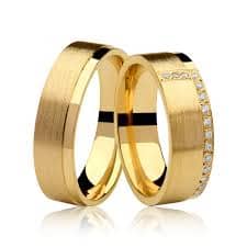 Alianzas de Matrimonio Satinadas Oro 18K