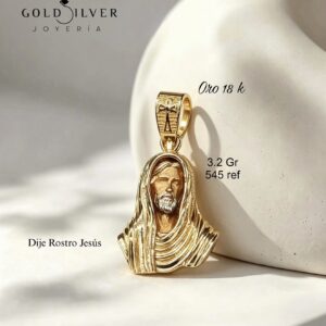 Dije Rostro de Jesús en Oro
