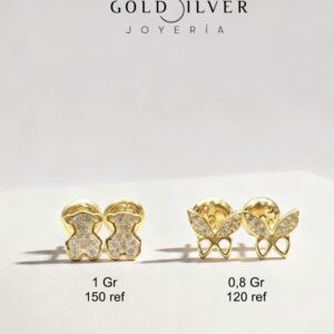 Zarcillos oso y mariposas