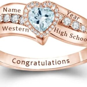 Anillo de Grado Corazón Halo en Oro Rosado 18K